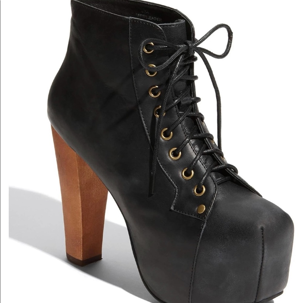 Jeffrey Campbell ‘Lita’ Bootie Black Distressed